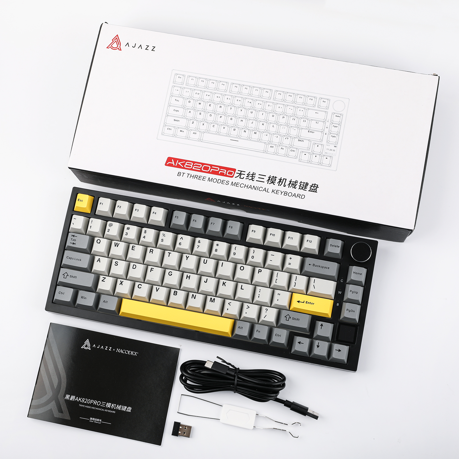 EPOMAKER Ajazz AK820 Pro ゲーミングキーボード Amazon.com: EPOMAKER Ajazz AK820 Pro 75% Wireless Mechanical